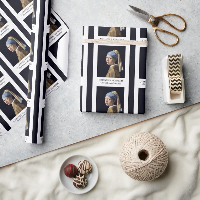Papier Cadeau Fille au perle de Vermeer (Artisanat)