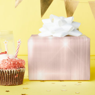 Papier Cadeau Fille Blush rose Glitzy Streaks Anniversaire