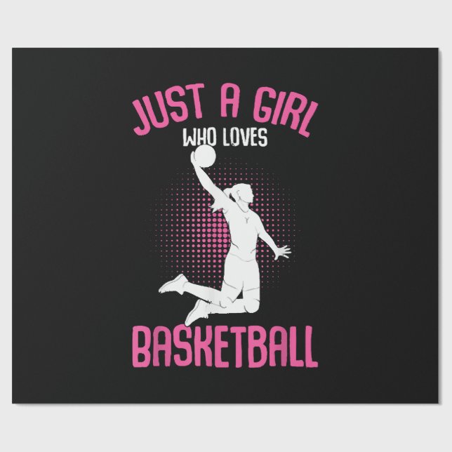 Papier Cadeau Fille de basketball Femmes (Plat)