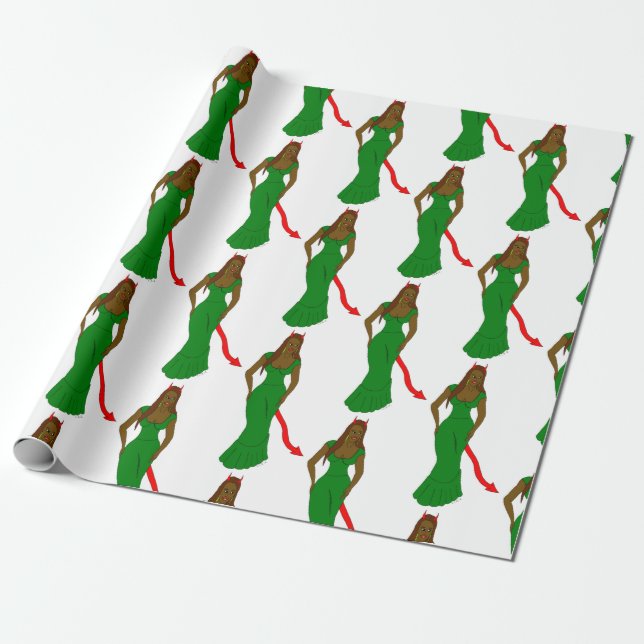 Papier Cadeau fille diable (Déroulé)