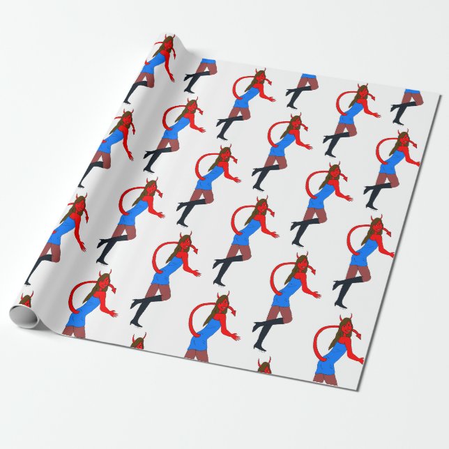 Papier Cadeau fille diable (Déroulé)