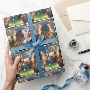 Papier Cadeau Fille diplômée en train de chanter une chauve-sour