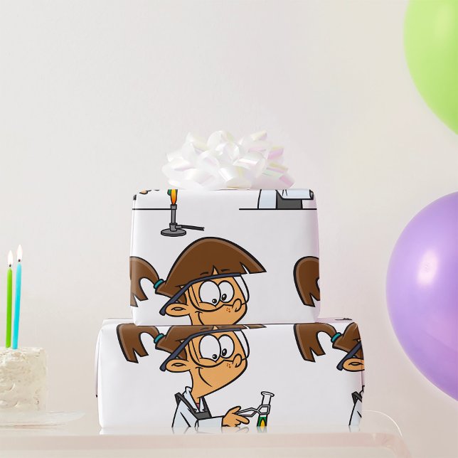 Papier Cadeau Fille En Laboratoire (Créateur téléchargé)