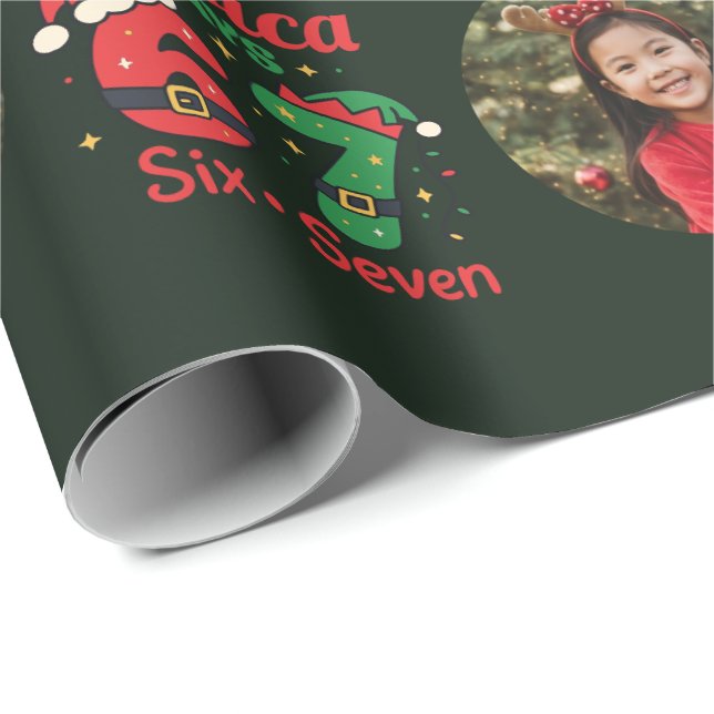 Papier Cadeau Fille Festive -Tren dy 6-7 (Coin rond)