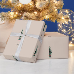 Papier Cadeau Fille personnalisée avec cher renne Noël vintage  