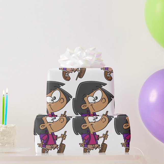 Papier Cadeau Fille Randonnée (Créateur téléchargé)