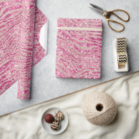 Fille rose et Parties scintillant rousse Zebra