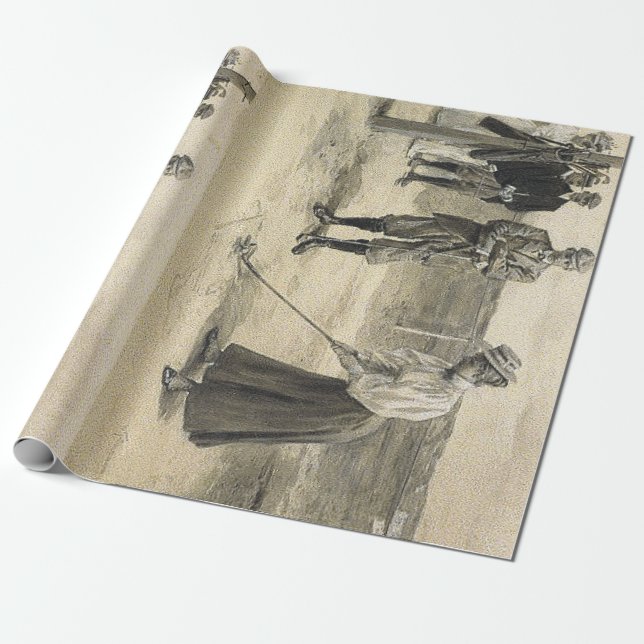 Papier Cadeau Fille SUPÉRIEURE de golf (Déroulé)