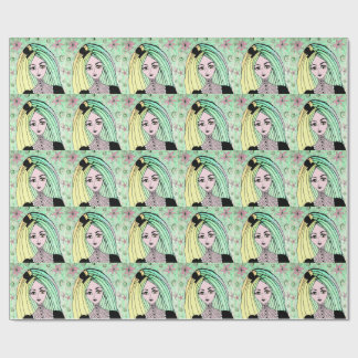 Papier Cadeau fille victorienne 1