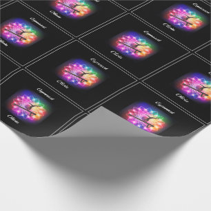 Papier Cadeau Filles Gymnastique Balance Poutre Personnalisée