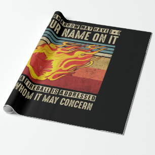 Papier Cadeau Fireball Une Flèche Peut Avoir Votre Nom