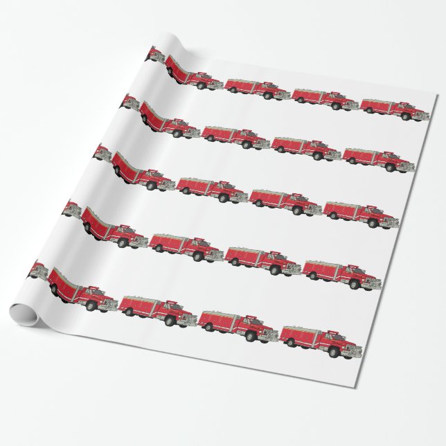 Papier Cadeau Firetruck (Déroulé)