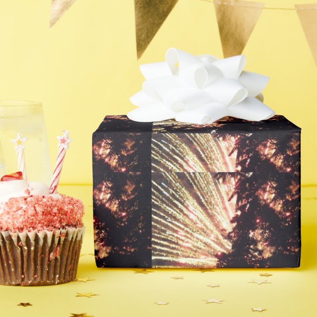 Papier Cadeau Fireworks 11 papier d'emballage mat (Fête d'anniversaire)