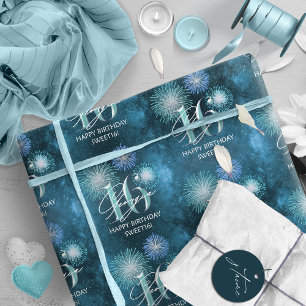 Papier Cadeau Fireworks Sweet 16 ID Turquoise984