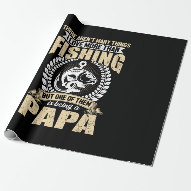 Papier Cadeau Fisher Art I Love More Than Fishsing (Déroulé)