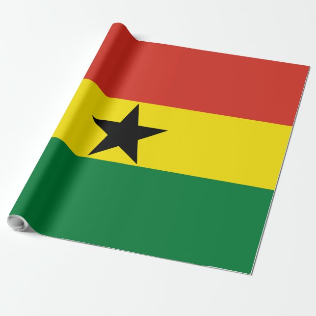 Papier Cadeau Flag du Ghana (Déroulé)