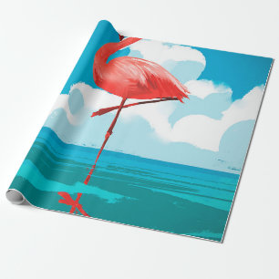 Papier Cadeau Flamant rose