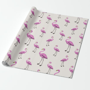 Papier Cadeau Flamant rose
