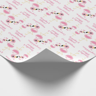 Papier Cadeau Flamant rose Baby shower de la petite tropicale