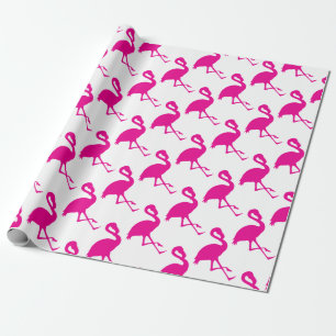 Papier Cadeau Flamant rose de roses indien