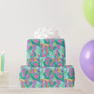 Papier Cadeau Flamant rose Tropical Jungle Imprimer