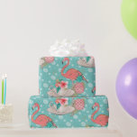 Papier Cadeau Flamant Rose Tropical Oiseaux Filles Anniversaire<br><div class="desc">Ajoutez une touche de fun tropical à vos cadeaux avec ce papier cadeau Flamingo Tropical ! Ce motif vibrant et sans couture présente de flamants roses élégants parmi des feuilles de palmier luxuriantes, des fleurs tropicales et peut-être une touche d'eau, dans des nuances vives de corail, de vert et de...</div>
