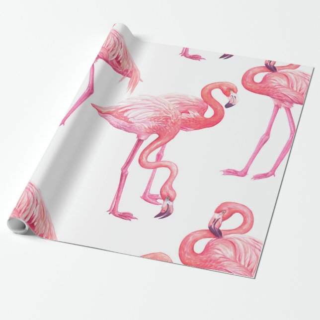 Papier Cadeau Flamants roses (Déroulé)