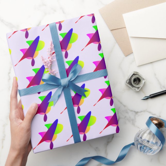 Papier Cadeau Flambée géométrique vive (Cadeaux)