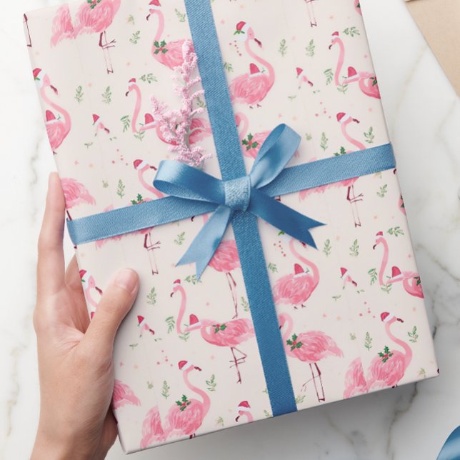 Papier Cadeau Flamingo Noël  (Créateur téléchargé)