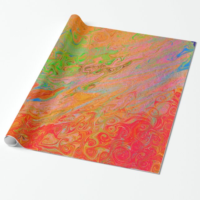 Papier Cadeau Flamme de lave (Déroulé)