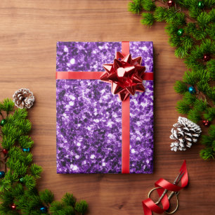 Papier Cadeau Flamme de parties scintillant foncé violet brillan