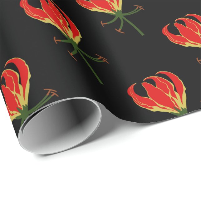 Papier Cadeau Flamme Lily Gloriosa (Coin rond)