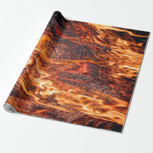 Papier Cadeau Flamme orange