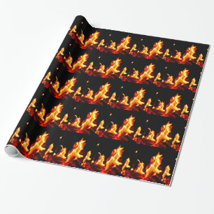 Papier Cadeau Flammes de flambage