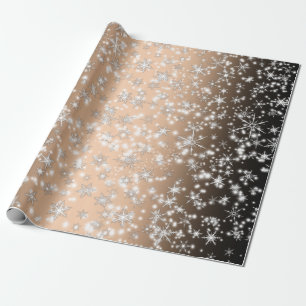 Papier Cadeau Flammes de neige et étincelles au-dessus de la lum