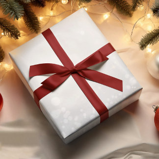 Papier Cadeau Flammes de neige Pure White