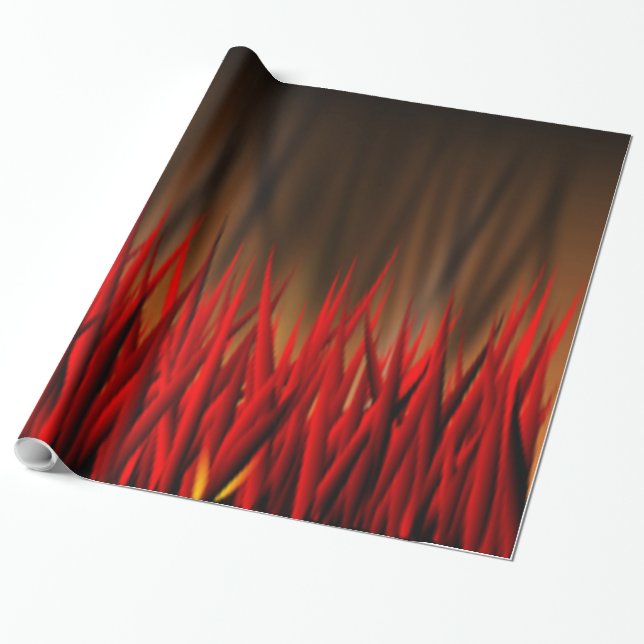 PAPIER CADEAU FLAMMES D'INCENDIE (Déroulé)