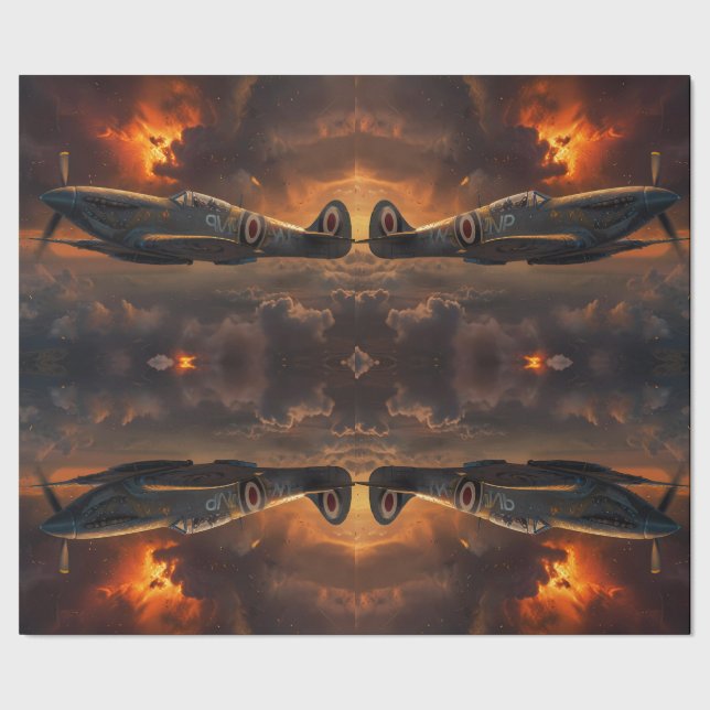 Papier Cadeau Flammes du ciel : l'odeur d'un Spitfire (Couture)
