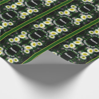 Papier Cadeau Fleabane sauvage Fleur marguerite personnalisée