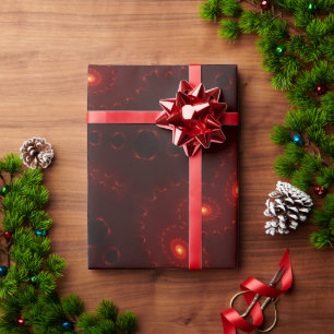 Papier Cadeau Fléau de neige rouge bordeaux foncé