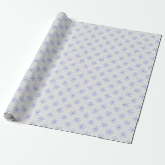 Papier Cadeau Flèche de neige simple bleu et gris