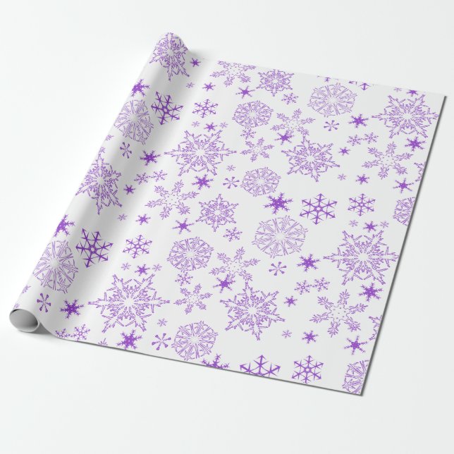 Papier Cadeau Flèche-neige violette (Déroulé)
