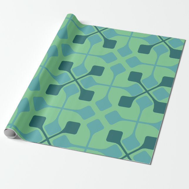 Papier Cadeau Flèches bleues (Déroulé)