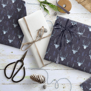 Papier Cadeau Flèches cerfs Antlers Motif de Noël V2 Bl ID861