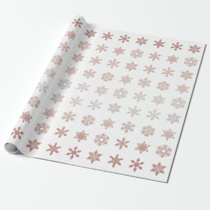 Papier Cadeau Flèches de neige rose pâle à motif