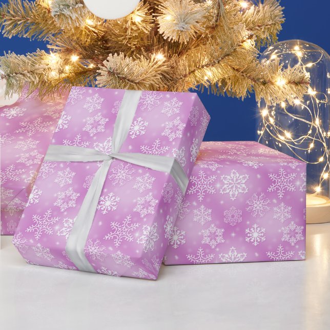 Papier Cadeau Flèches roses et blanches (Vacances)