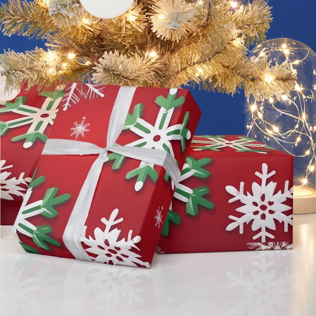 Papier Cadeau Flèches vertes et rouges (Christmas Wrapping Paper!)