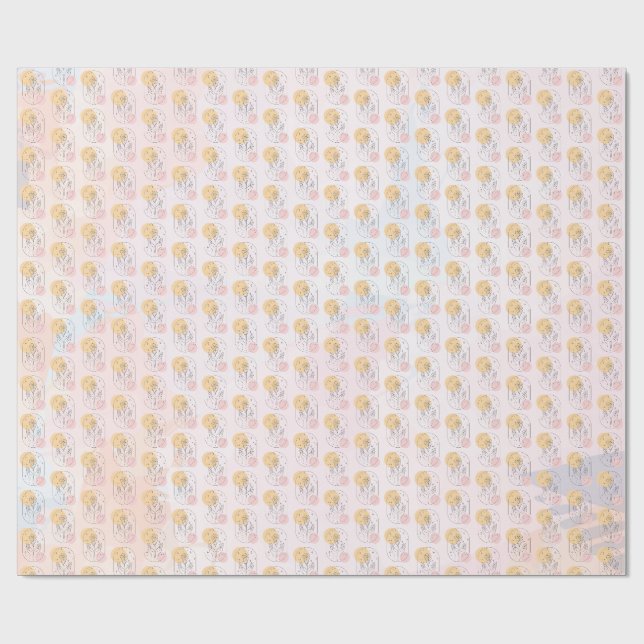 Papier Cadeau Fleur (Plat)