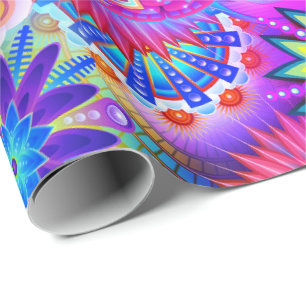 Papier Cadeau Fleur abstraite Boho