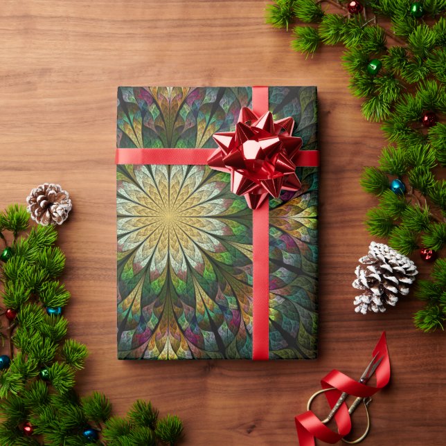 Papier Cadeau Fleur courbée (Cadeau de vacances)